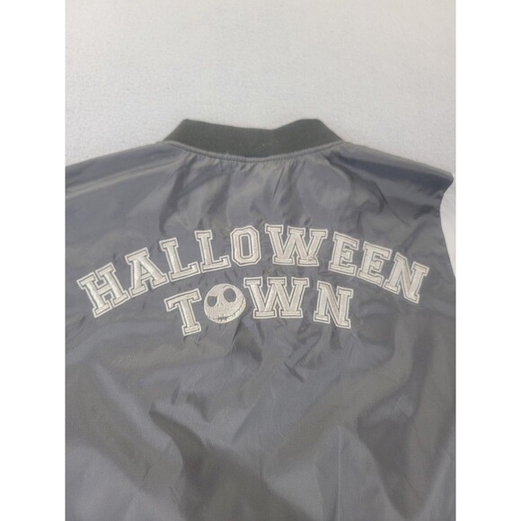 Disney Nightmare Before Christmas Jacket Mens Large Gray Bomber Halloween Town - Picture 9 of 13